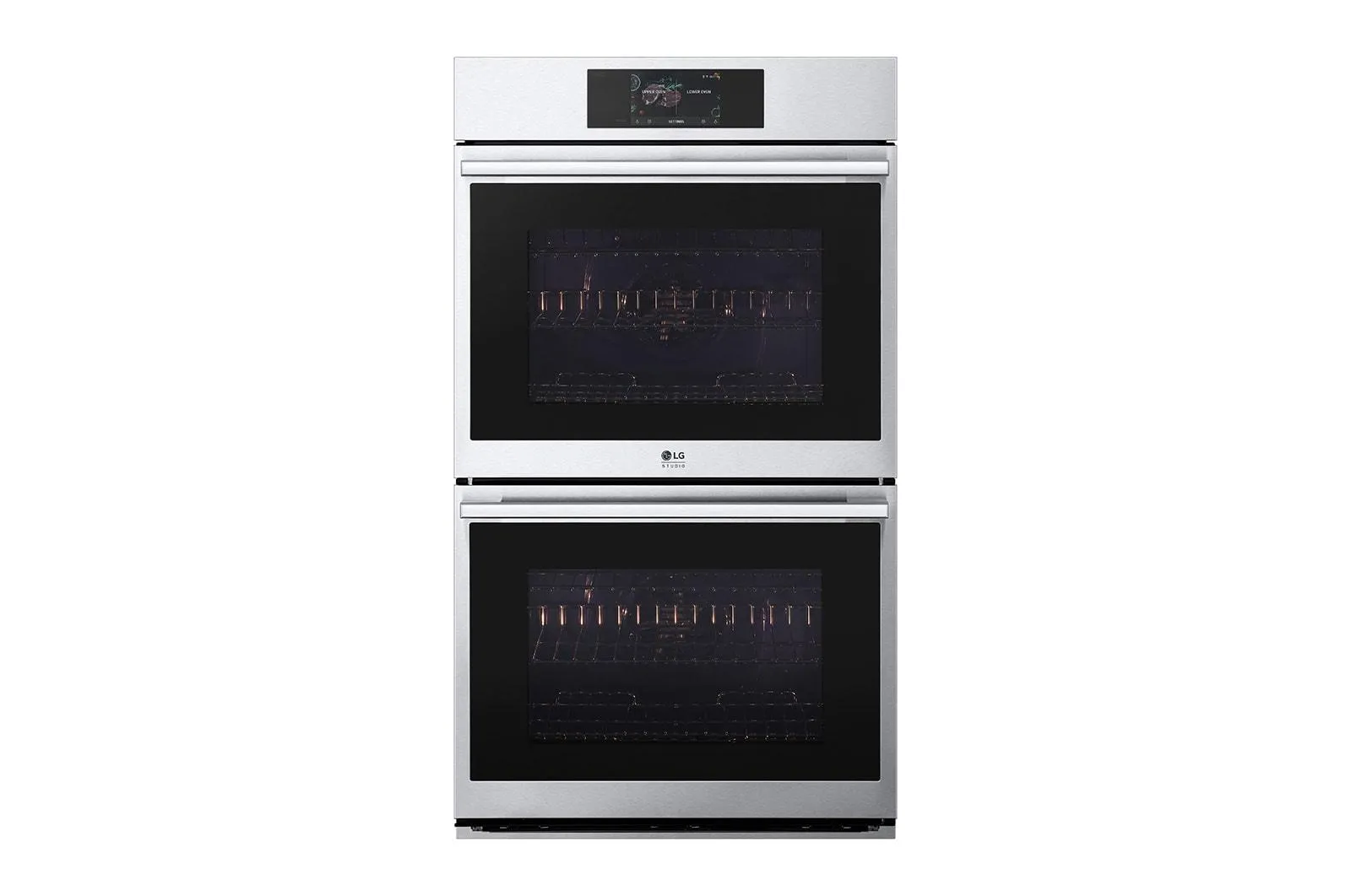 Lg WDES9428F Lg Studio 9.4 Cu. Ft. Smart Instaview? Electric Double Built-In Wall Oven With Air Fry & Steam Sous Vide