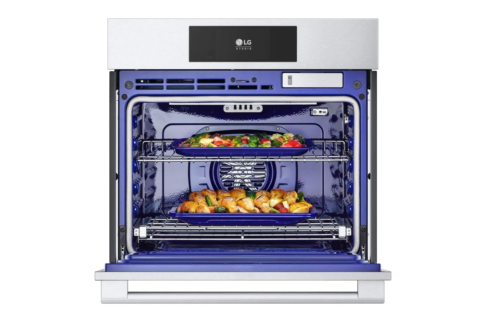 Lg WSES4728F Lg Studio 4.7 Cu. Ft. Smart Instaview? Electric Single Built-In Wall Oven With Air Fry & Steam Sous Vide