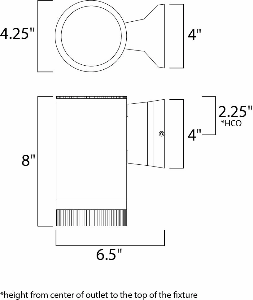 Lightray One Light Outdoor Wall Lantern Brushed Aluminum