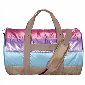 Women'S Puffer Duffel Bag In Icy Color Block Grab the Deal Now
