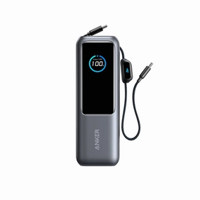 Power Bank 25000Mah With Built-In And Retractable Cable 165W - Gray Shop the Savings Now Shop the Savings