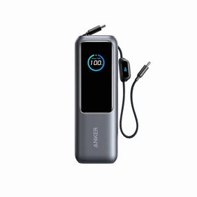 Power Bank 25000Mah With Built-In And Retractable Cable 165W - Gray Shop the Savings Now Shop the Savings