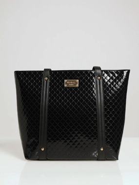 Pierre Cardin Alexa Embossed Patent Tote | Black Grab the Deal Now