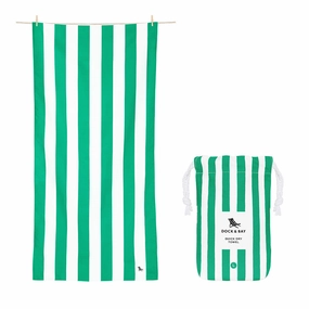 Dock & Bay Beach Towel Cabana Collection L 100% Recycled Cancun Green Flash Discount Today