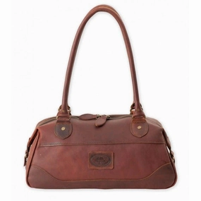 Melvill & Moon Leather Bowling Bag/Handbag | Brown Flash Sale Alert