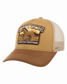 Perfect Gift Sale Shop Save Big Stetson American Heritage Horse Trucker Cap