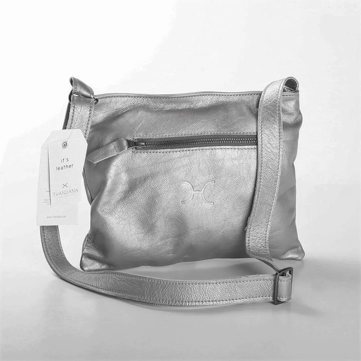 Thandana Mini Messenger Metallic Leather Handbag Todays Trending Deals