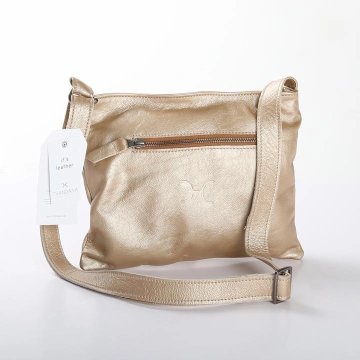 Thandana Mini Messenger Metallic Leather Handbag Instant Savings Inside