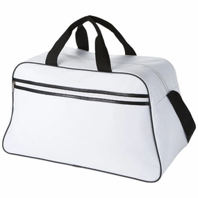 San Jose 2-Stripe Sports Duffel Bag 30L - White/White Flash Sale Now Sweet Deal Today