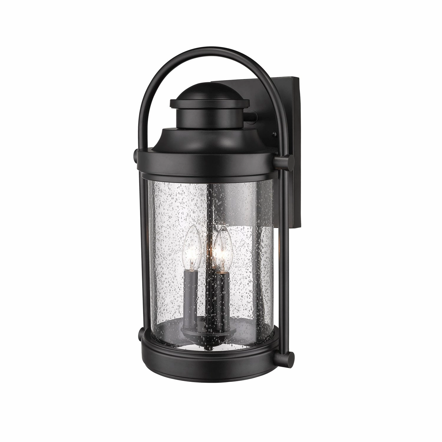Livingston Three Light Outdoor Wall Bracket Powder Coated BlackOutdoor wall sconces with motion sensor
