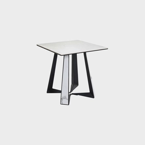 Loreto - Side Table In White Ceramicoutdoor side table for patio furniture