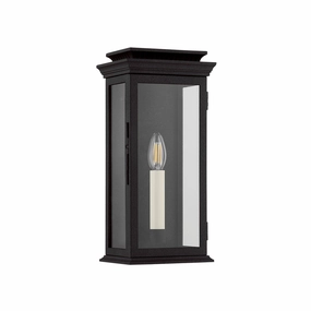 Louie One Light Outdoor Wall Sconce Forged IronOutdoor wall sconces with motion sensor