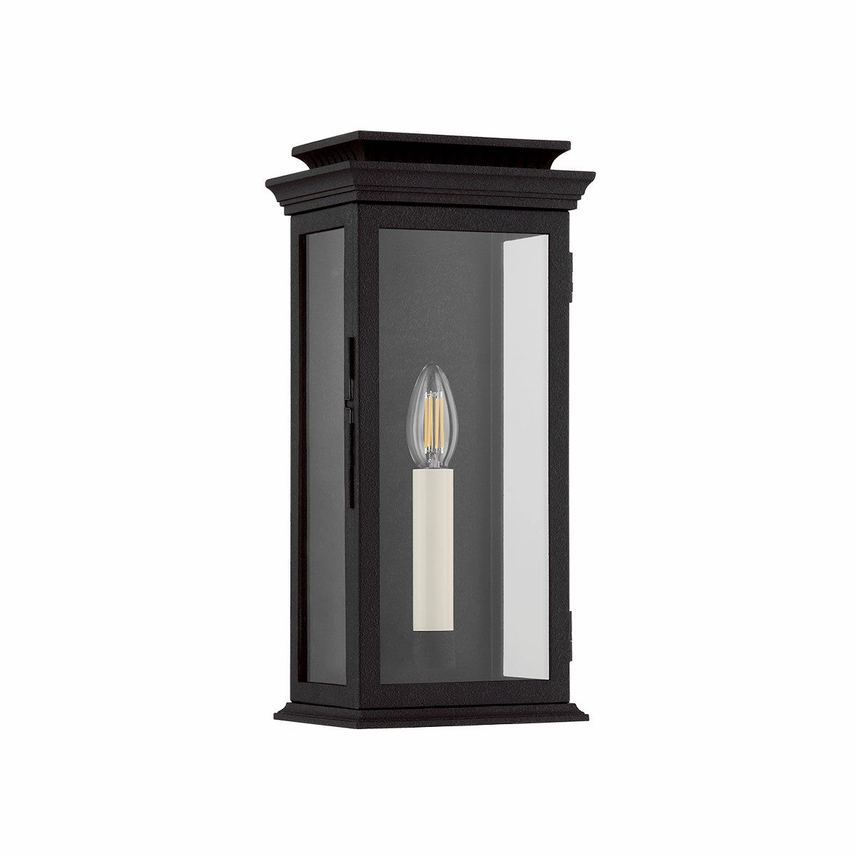 Louie One Light Outdoor Wall Sconce Forged IronOutdoor wall sconces with motion sensor