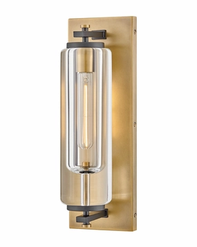 Lourde LED Wall Mount Heritage BrassOutdoor wall sconces with motion sensor