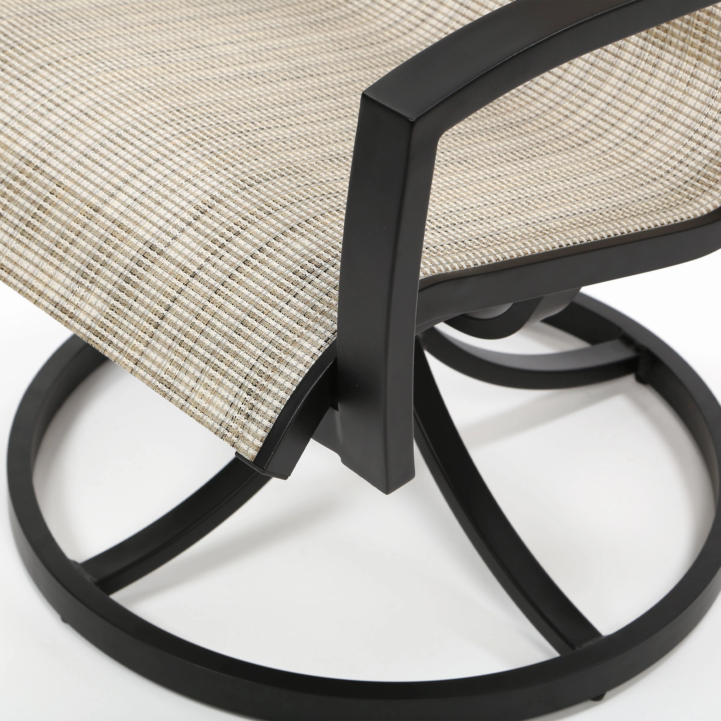 Luca Sling Swivel Rocker Dining Chair