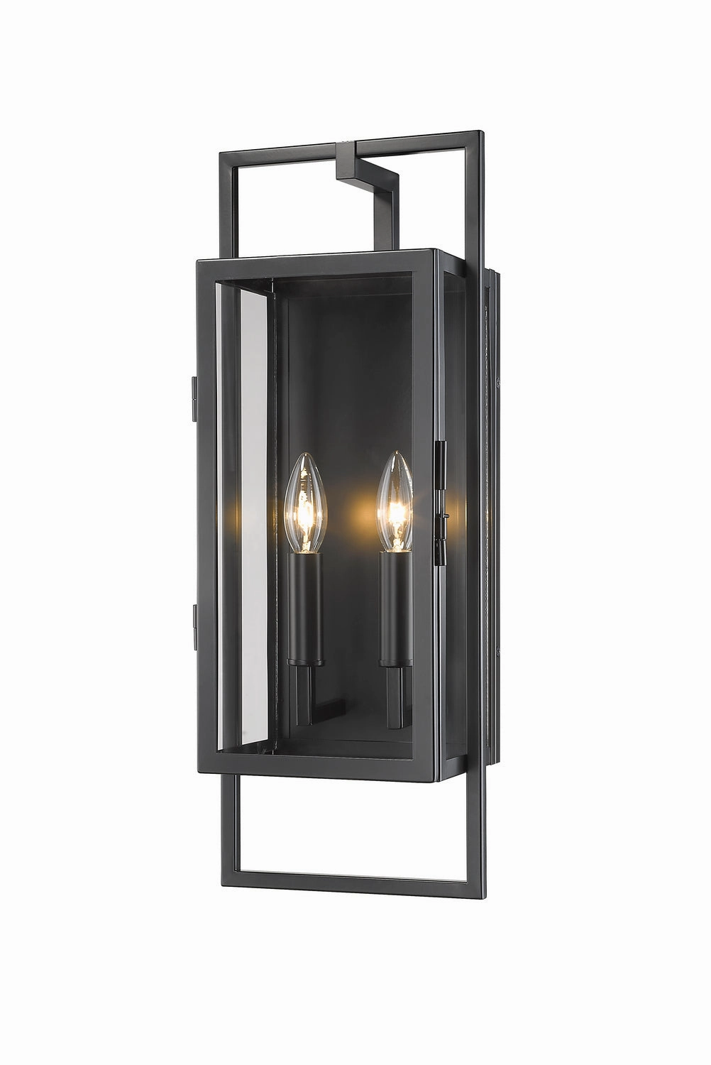 Lucian Two Light Outdoor Wall Sconce BlackOutdoor wall sconces with motion sensor