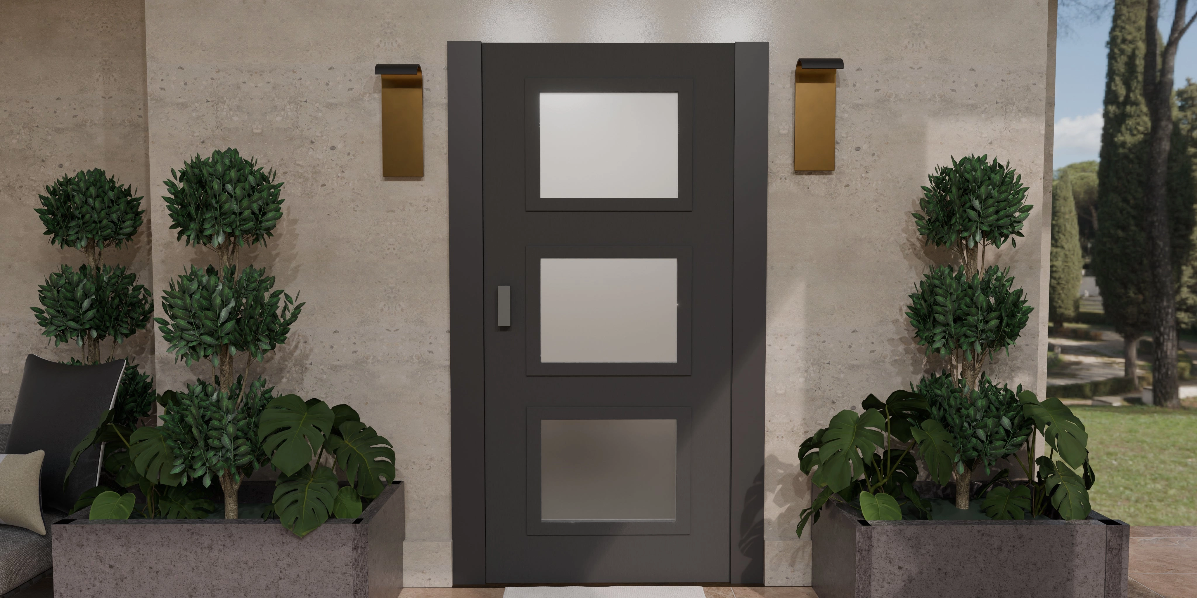 Lunar LED Outdoor Wall Mount Matte Black