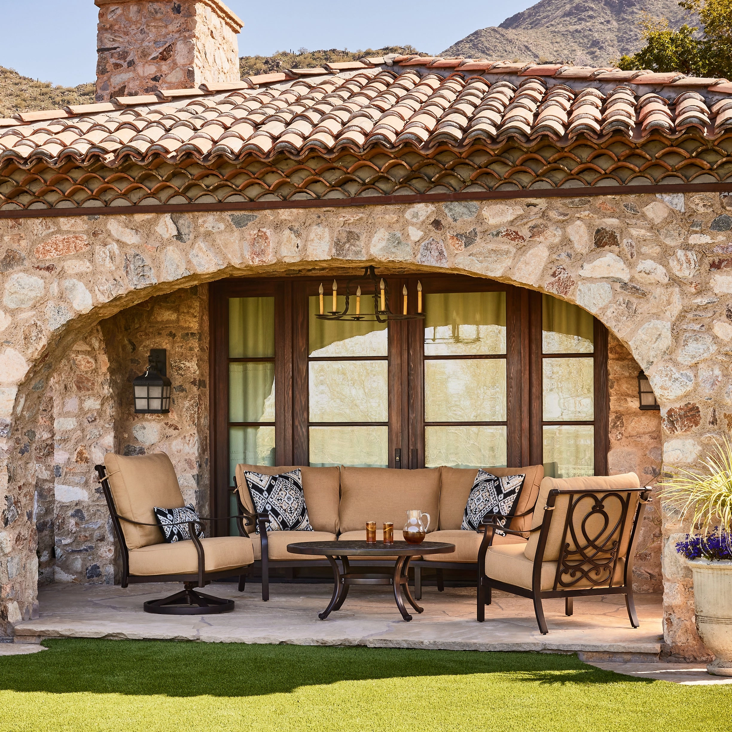 Madrid High Back Swivel Rocker Lounge Chair