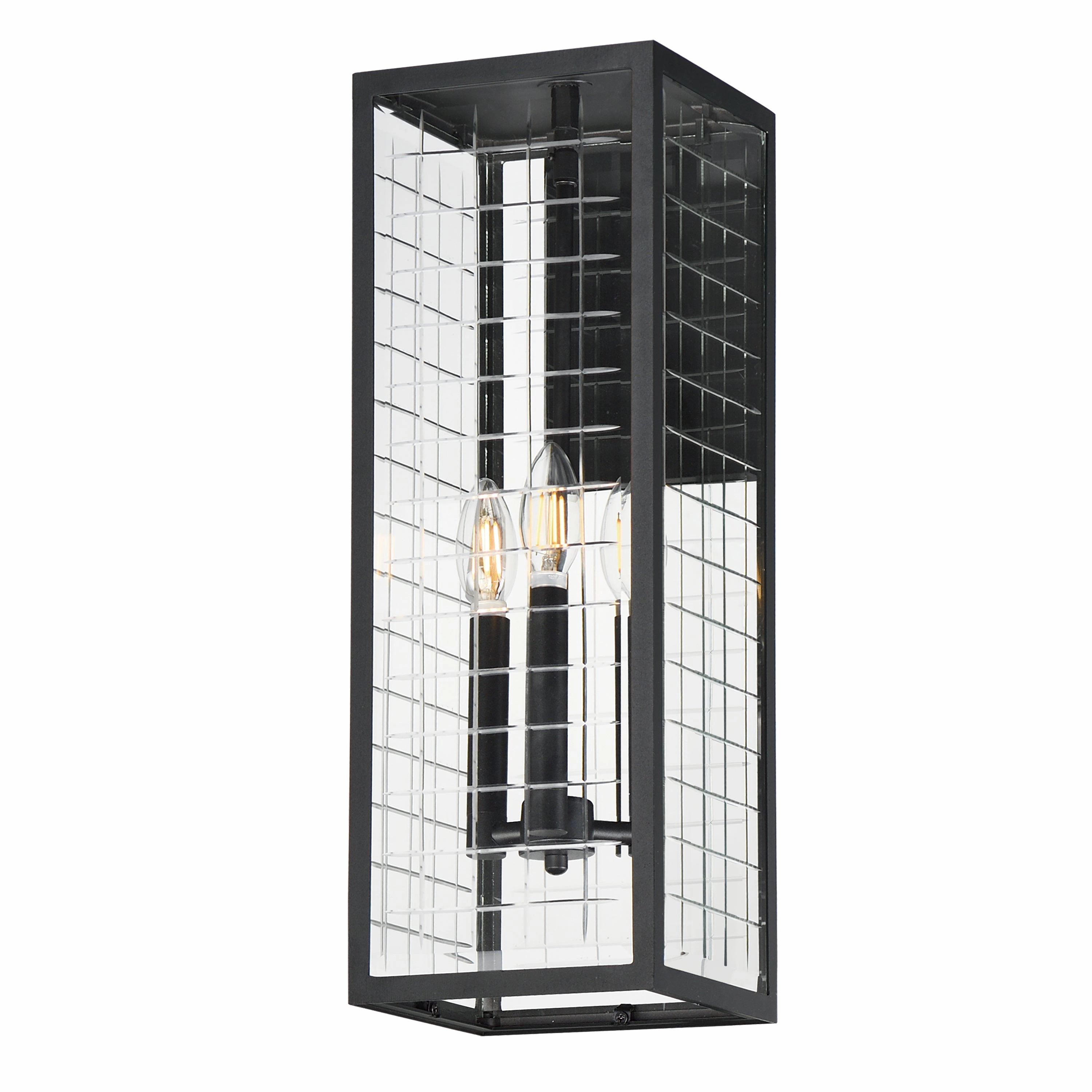 Magnus Three Light Outdoor Wall Sconce BlackOutdoor wall sconces with motion sensor