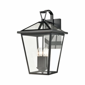 Main Street Four Light Outdoor Wall Sconce BlackOutdoor wall sconces with motion sensor