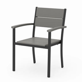 Main Street Stacking Dining Arm Chairoutdoor dining chair with armrests