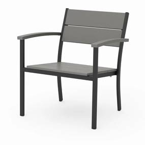 Main Street Stacking Lounge Arm ChairHDPE eco-friendly polywood furniture set