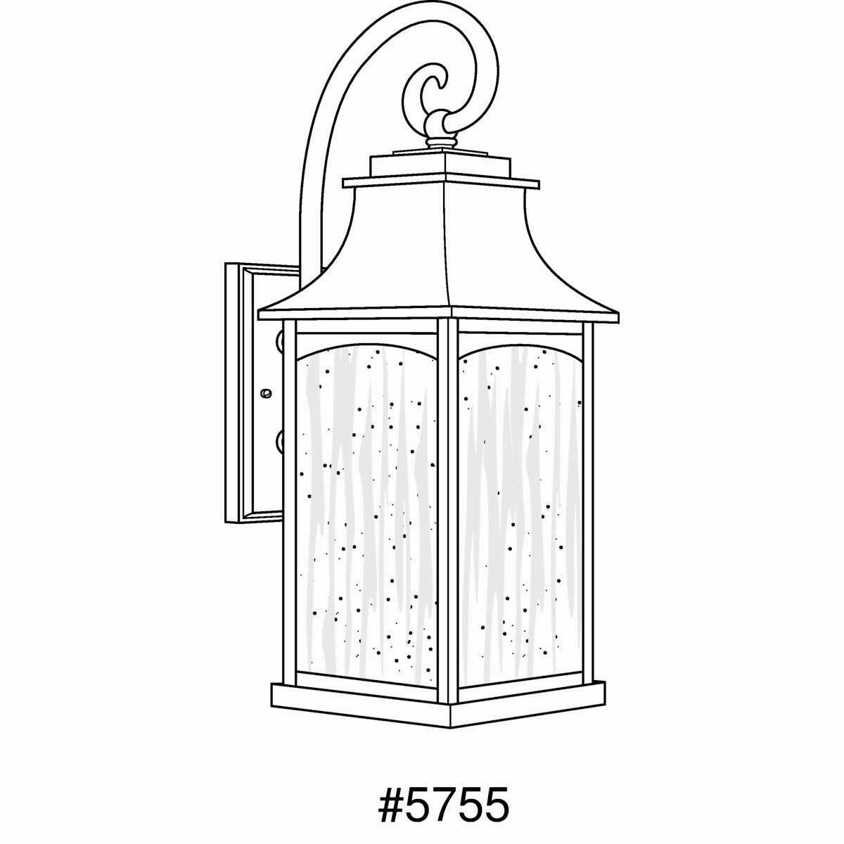 Maison Three Light Large Wall Lantern Black