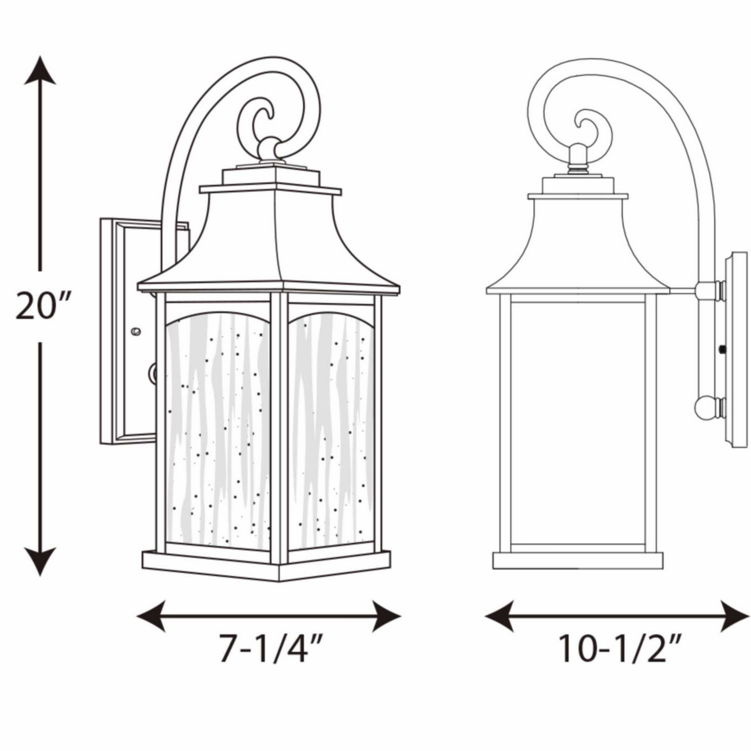 Maison Two Light Wall Lantern Black