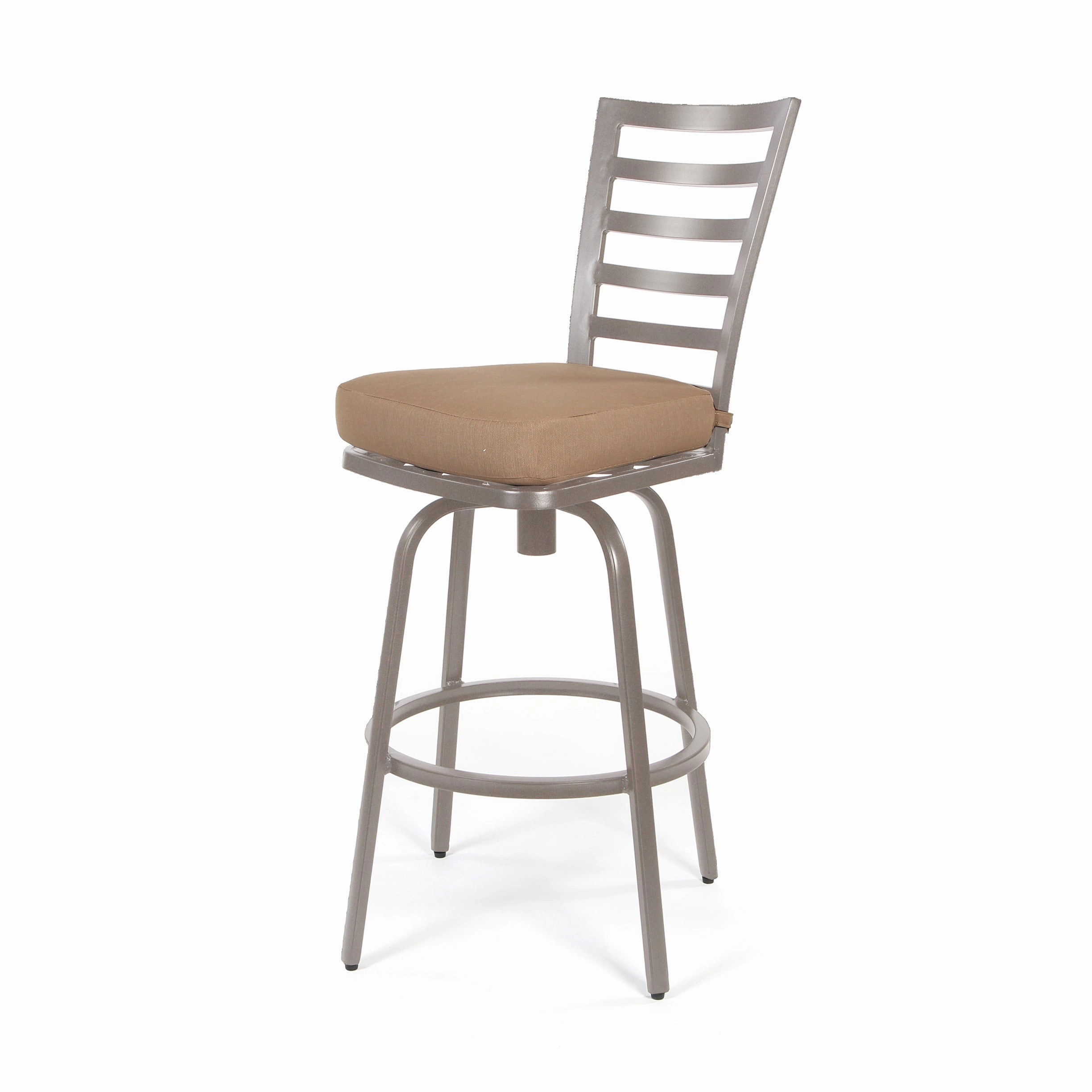 Mallin Armless Slat Back Swivel Counter Stool