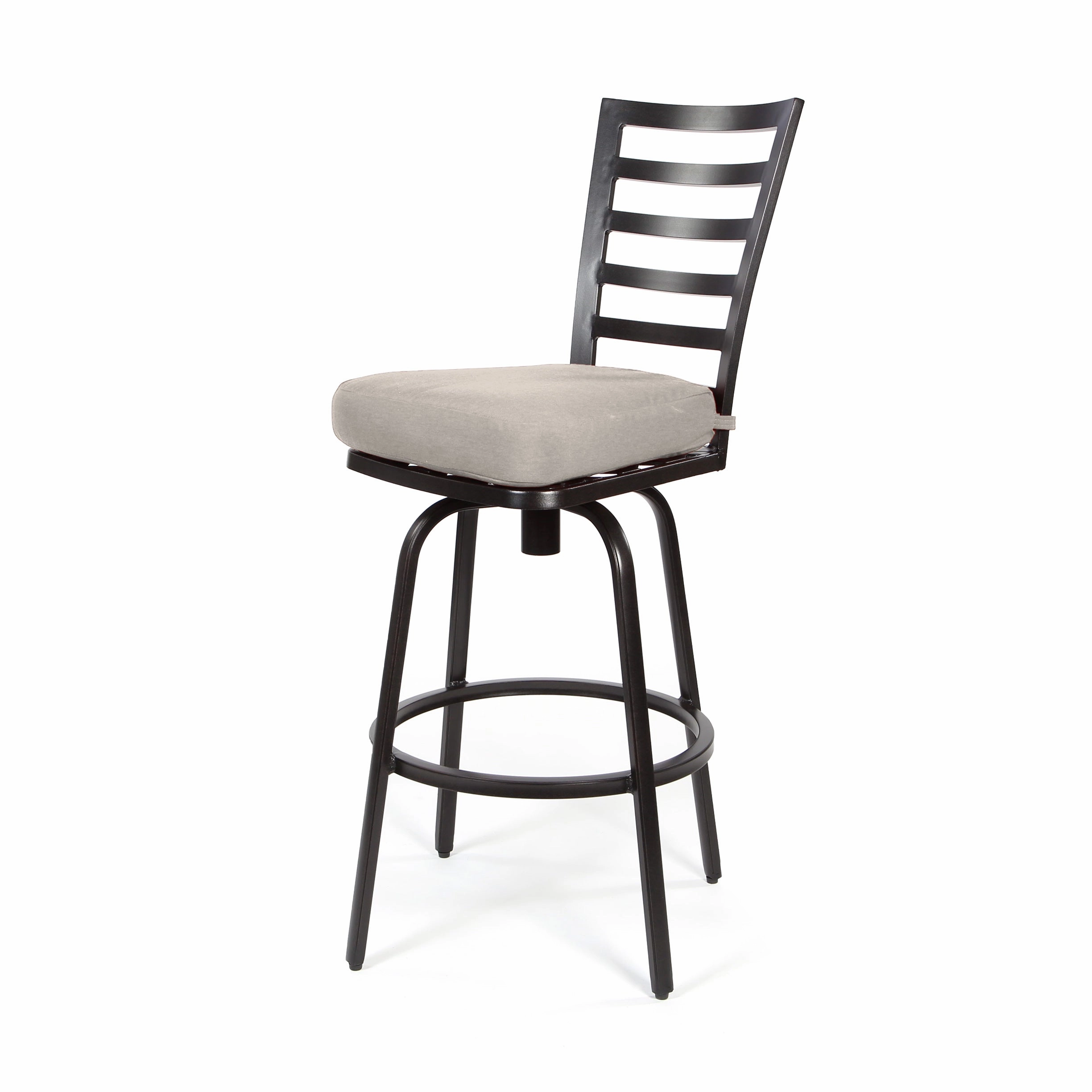 Mallin Armless Slat Back Swivel Counter Stool