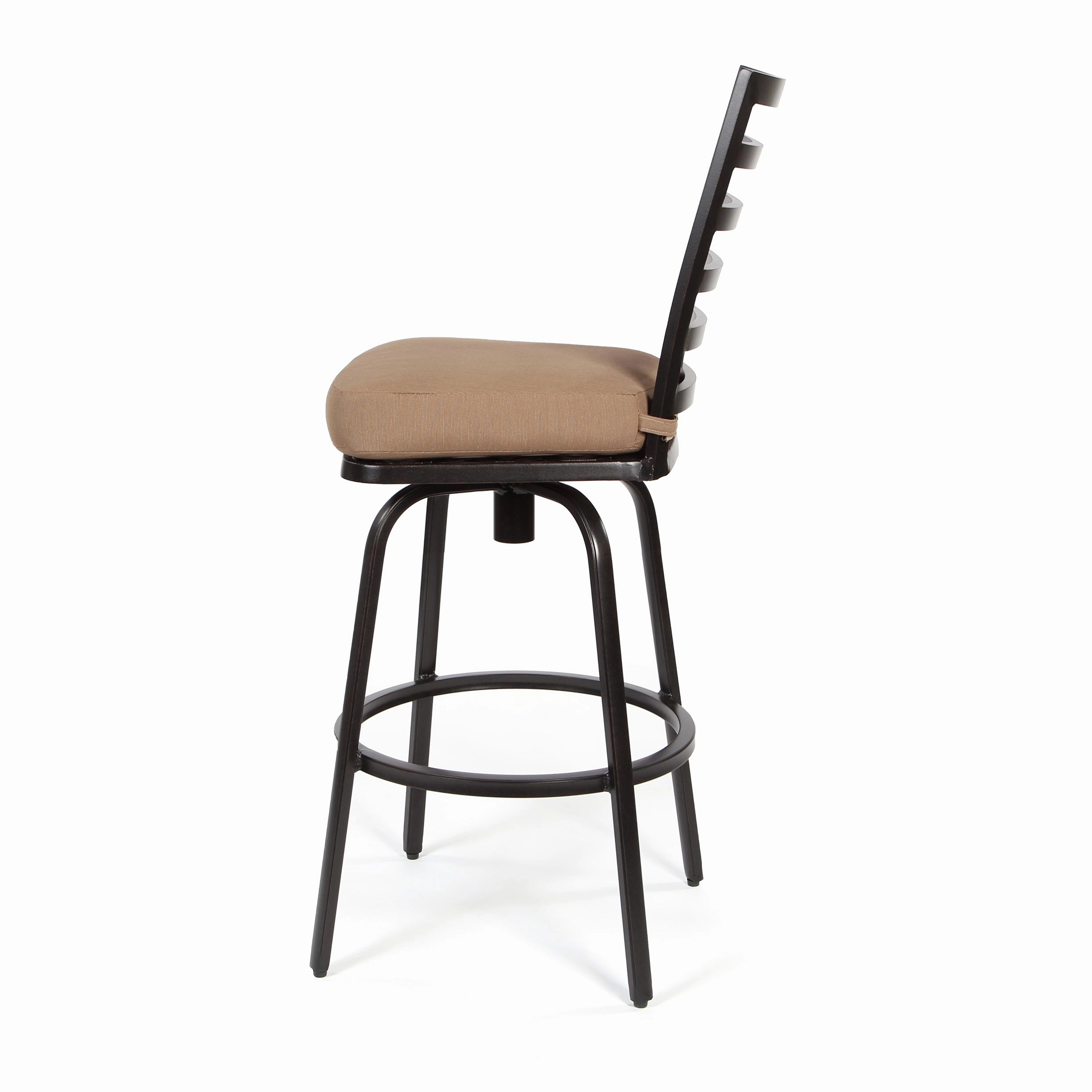 Mallin Armless Slat Back Swivel Counter Stool