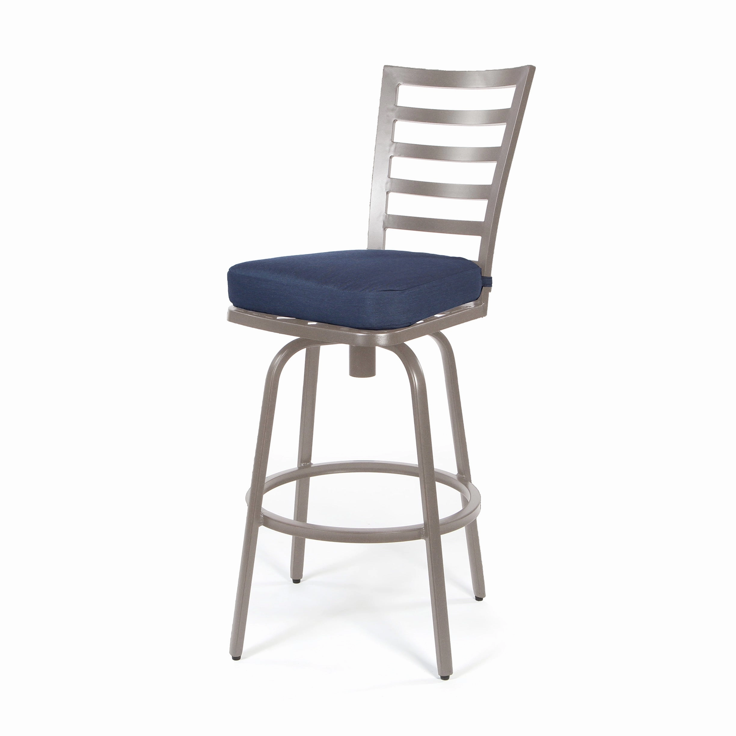 Mallin Armless Slat Back Swivel Counter Stool