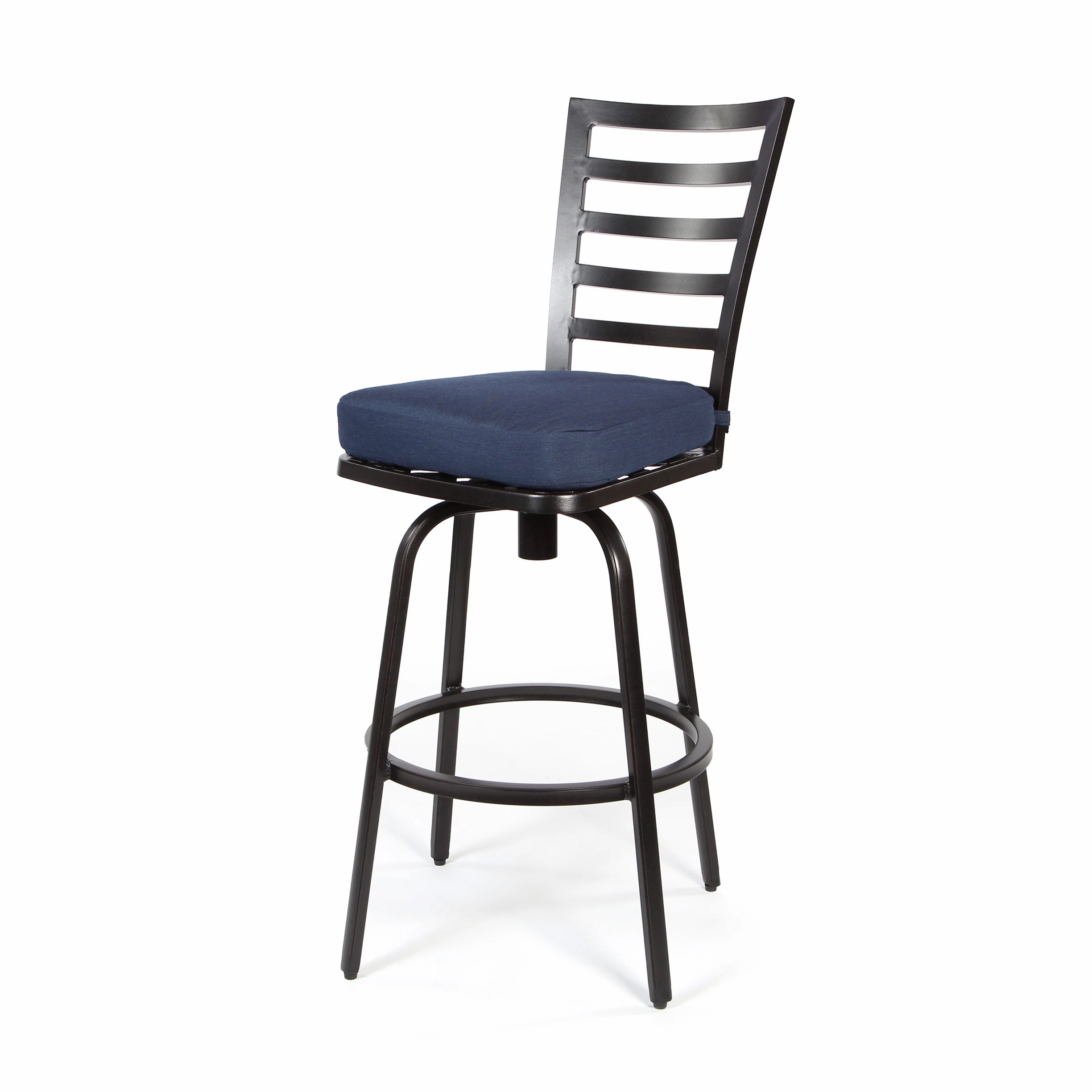 Mallin Armless Slat Back Swivel Counter Stool
