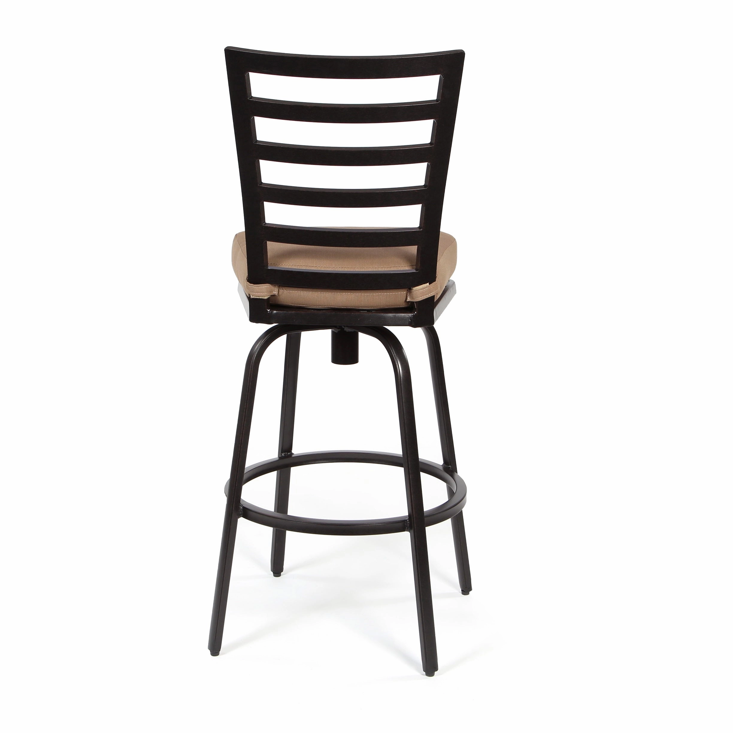 Mallin Armless Slat Back Swivel Counter Stool