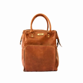 Online Exclusive Offer Mally Bambino Leather Baby Backpack | Toffee