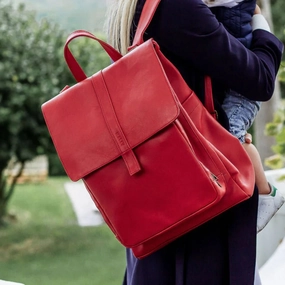 Mega Discount Today Mally Luxury Baby Backpack With Mat & Stroller Straps | Red