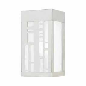 Malmo One Light Outdoor Wall Sconce Brushed NickelOutdoor wall sconces with motion sensor