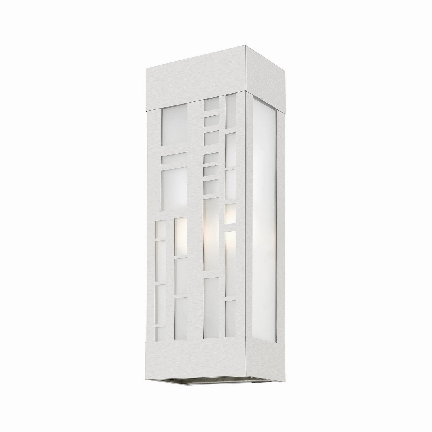 Malmo Two Light Outdoor Wall Sconce Brushed Nickel