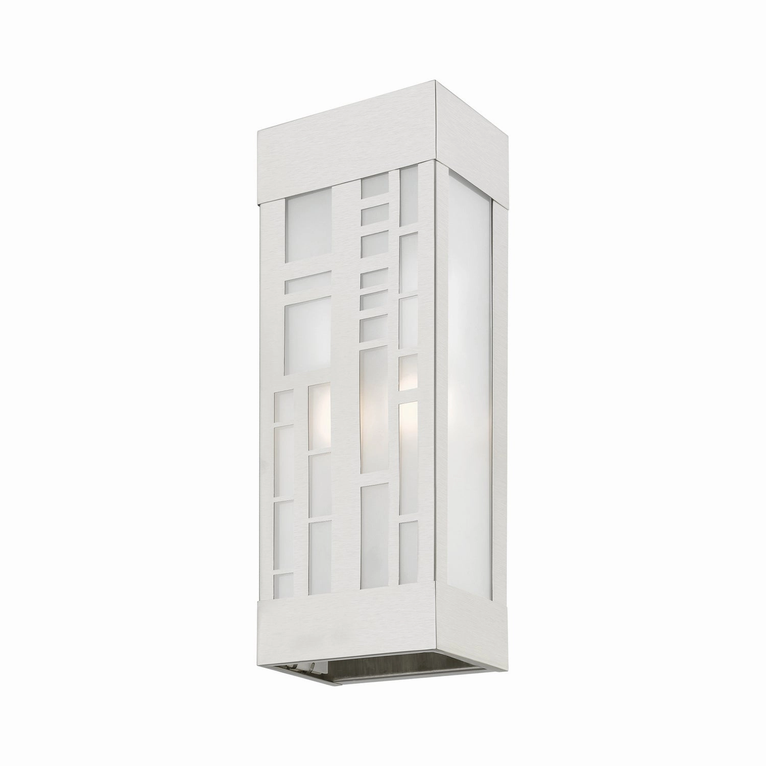Malmo Two Light Outdoor Wall Sconce Brushed Nickel