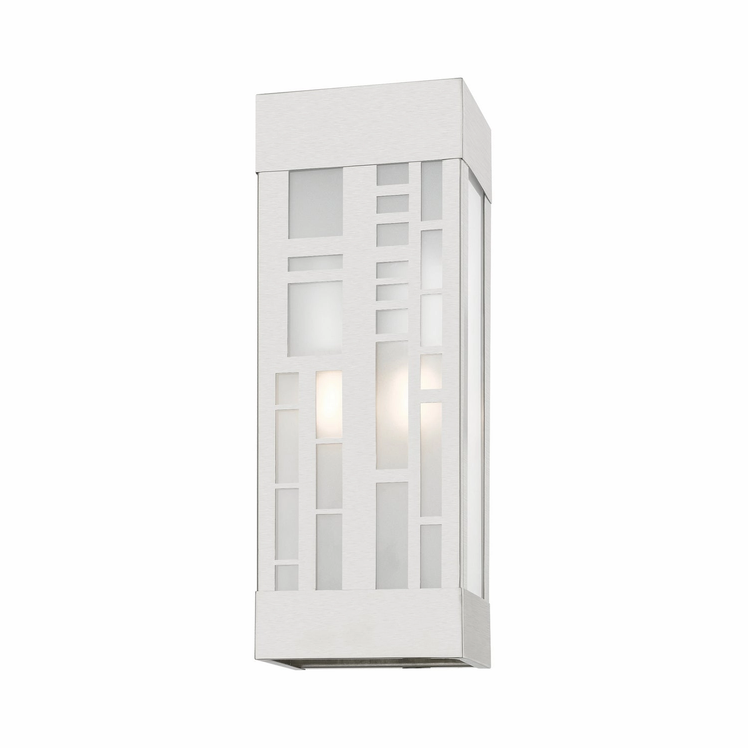 Malmo Two Light Outdoor Wall Sconce Brushed Nickel
