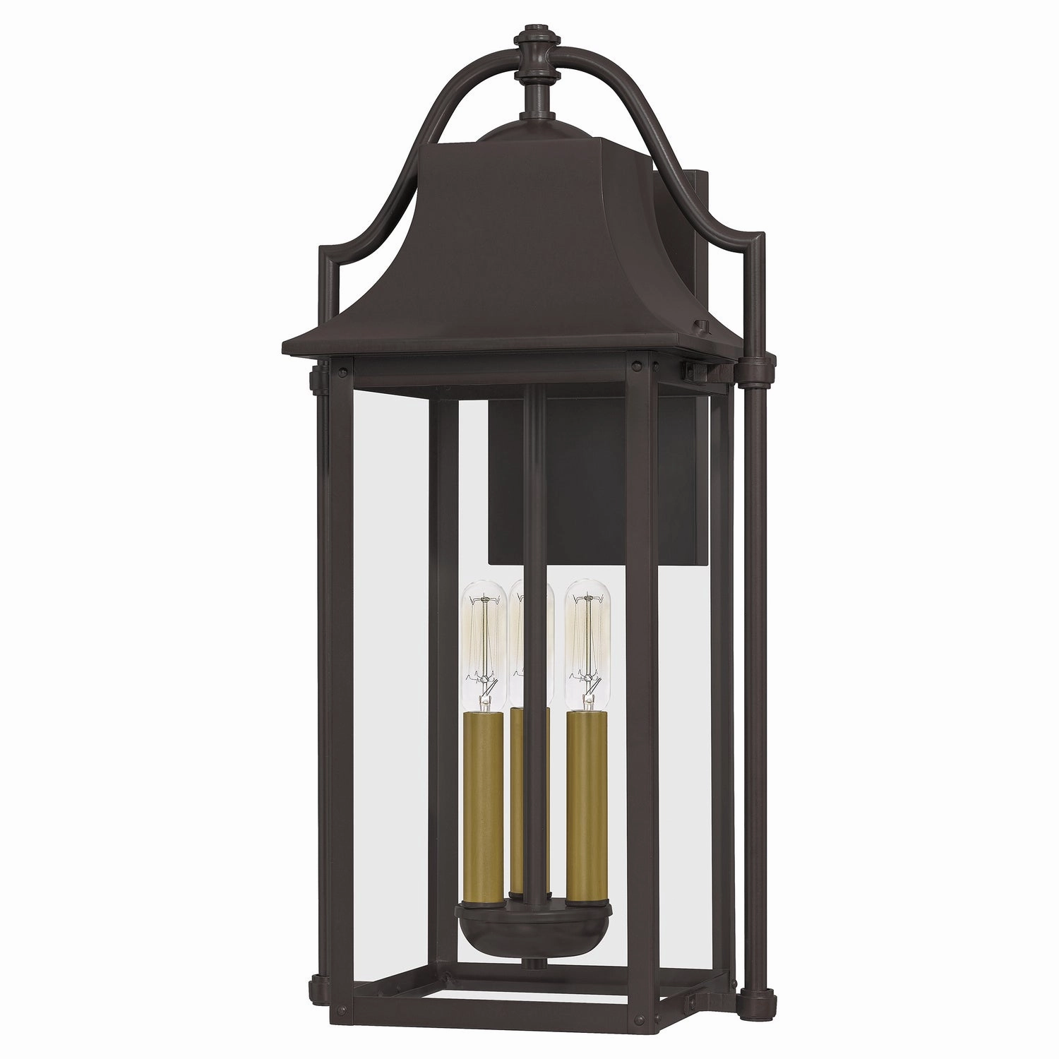 Manning Three Light Outdoor Wall Mount Western Bronze