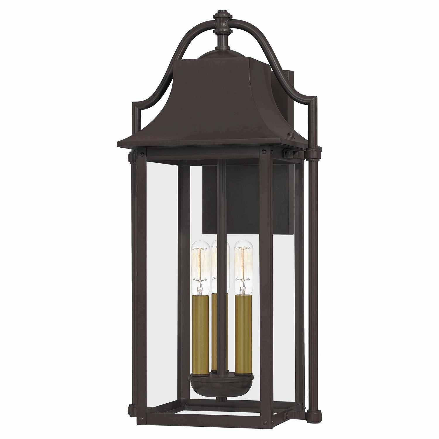 Manning Three Light Outdoor Wall Mount Western BronzeOutdoor wall sconces with motion sensor