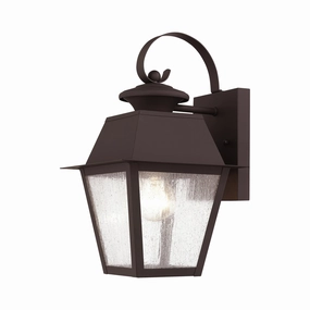Mansfield One Light Outdoor Wall Lantern BronzeOutdoor wall sconces with motion sensor
