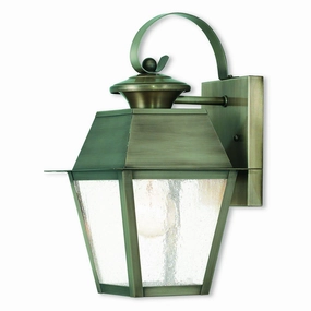 Mansfield One Light Outdoor Wall Lantern Vintage PewterOutdoor wall sconces with motion sensor