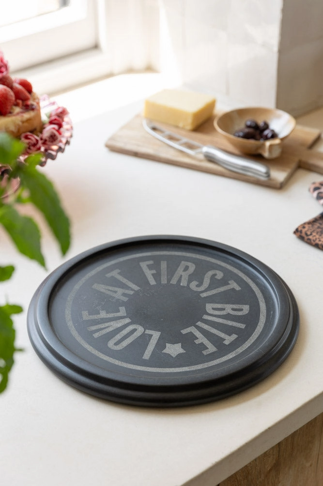 Marble Cheese Board & Glass Cover