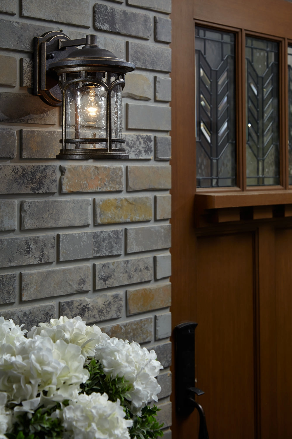 Marblehead One Light Outdoor Wall Lantern Palladian Bronze