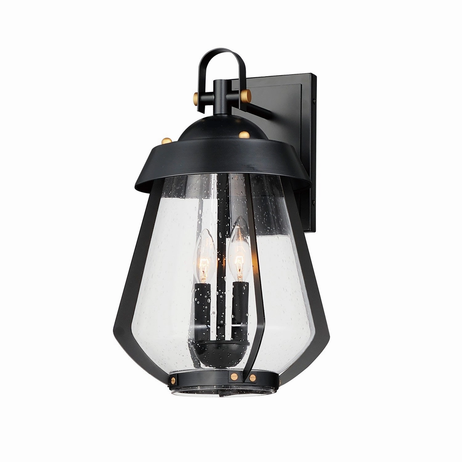 Mariner Two Light Outdoor Wall Sconce Black / Antique BrassOutdoor wall sconces with motion sensor