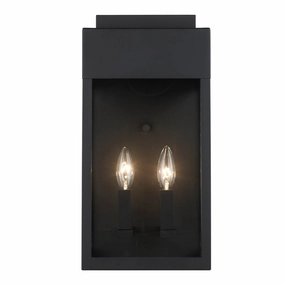 Marley Two Light Outdoor Wall Mount BlackOutdoor wall sconces with motion sensor