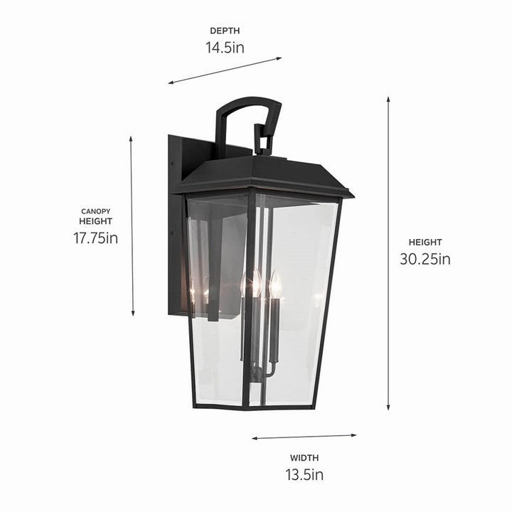 Mathus 30.25" 3-Light Outdoor Wall Light