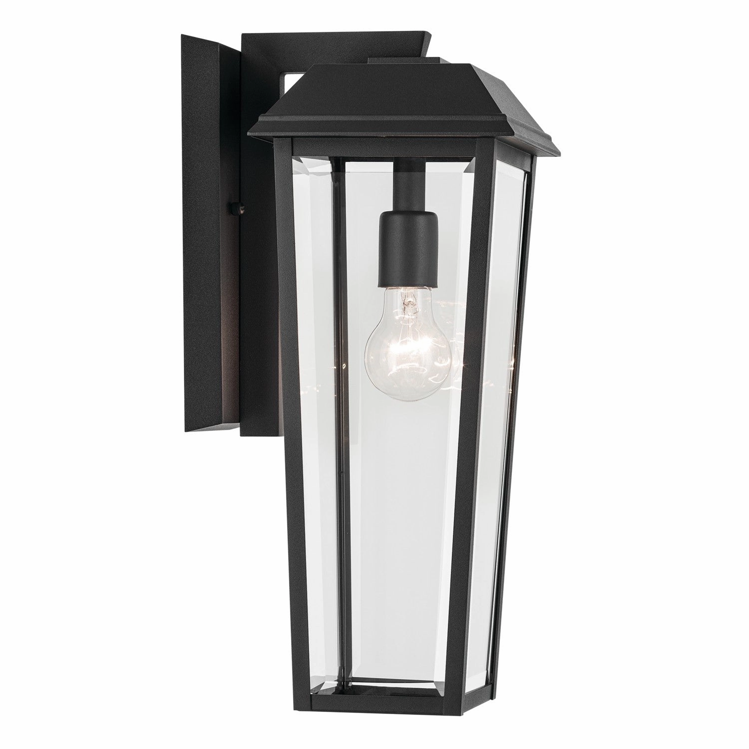 Mathus One Light Outdoor Wall Mount Textured Black